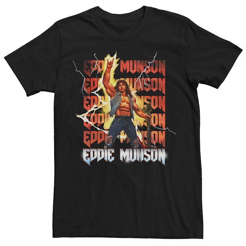 Men's Stranger Things Eddie Munson Stack Tee, Size: Large, Black Product Image