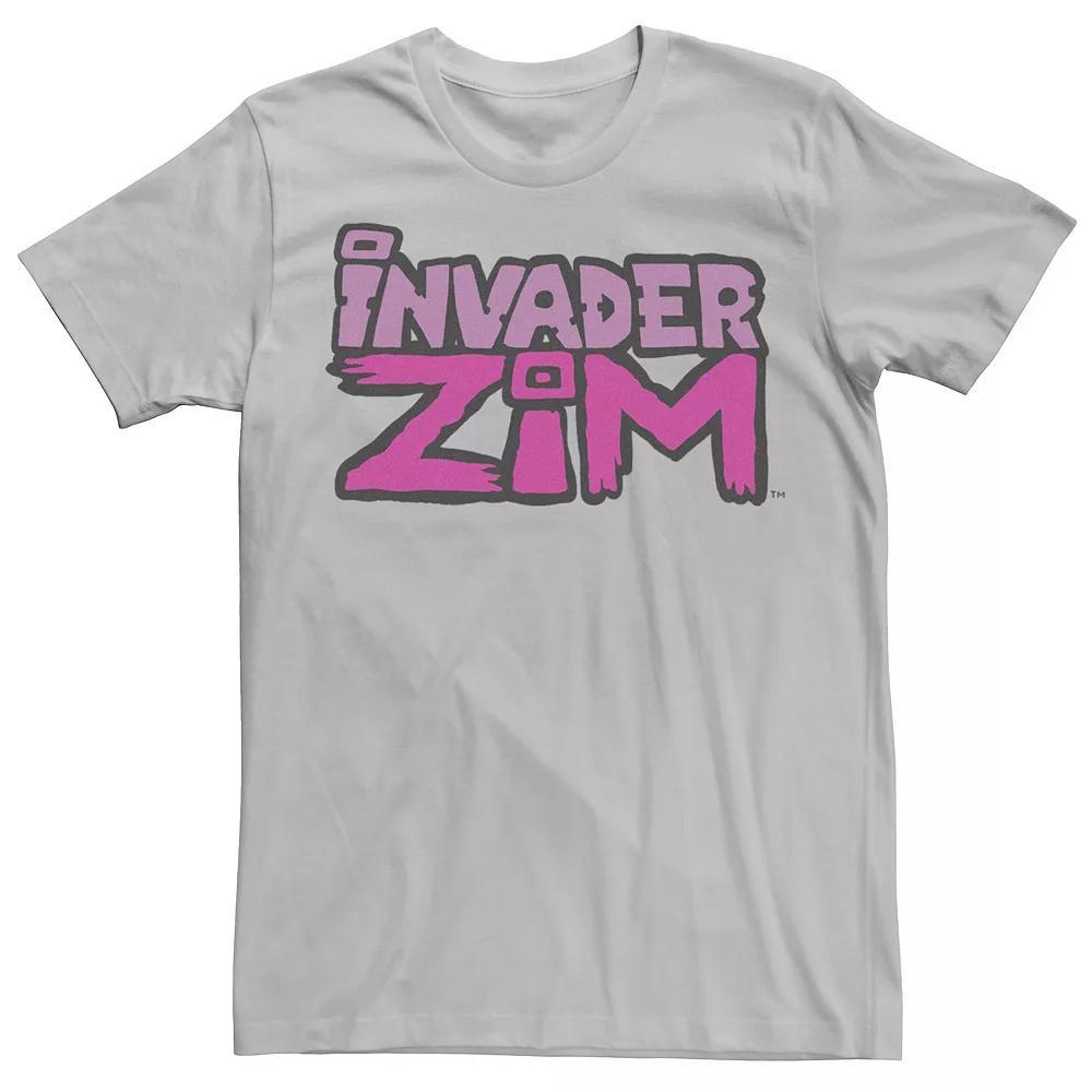 Men's Invader Zim Pink Hue Logo Tee, Size: Medium, Silver Product Image