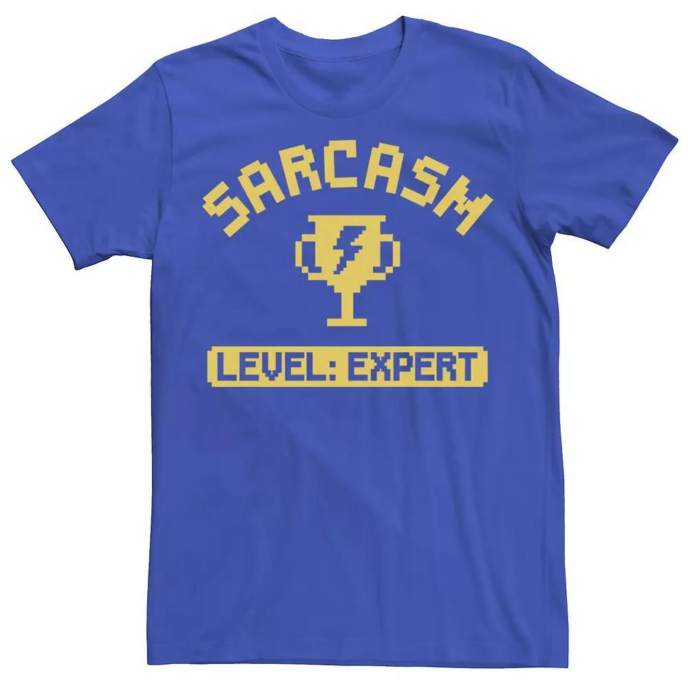 Men's Sarcasm Level Expert Graphic Tee, Size: Small, Royal Product Image