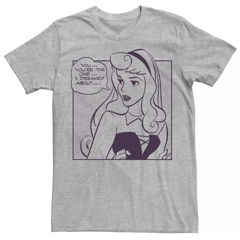 Disney's Sleeping Beauty Men's You're The One I Dreamed About Comic Graphic Tee, Size: XXL, Athletic Grey Product Image