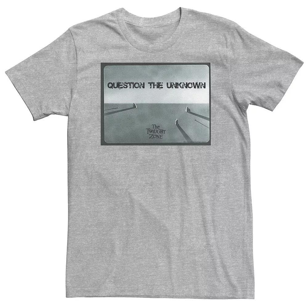 Big & Tall Twilight Zone Question The Unknown Tee, Men's, Size: XXL Tall, Athletic Grey Product Image