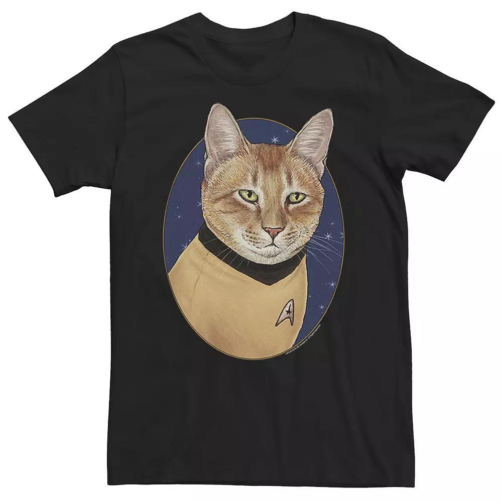 Men's Star Trek Original Series Cat Captain Kirk Tee, Size: 3XL, Black Product Image