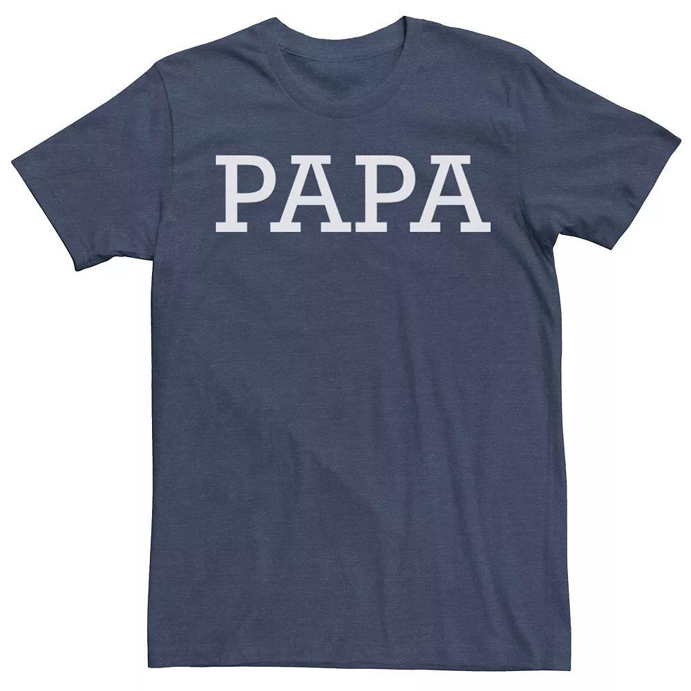 Men's Papa Simple Graphic Tee, Size: Small, Navy Grey Product Image