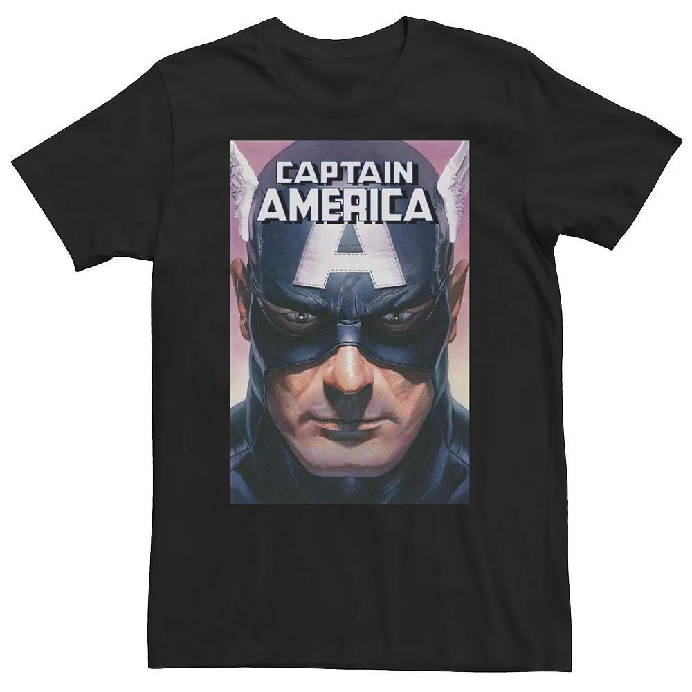 Big & Tall Marvel Comixology Captain America In Custody Comic Cover Tee, Men's, Size: 3XL Tall, Black Product Image