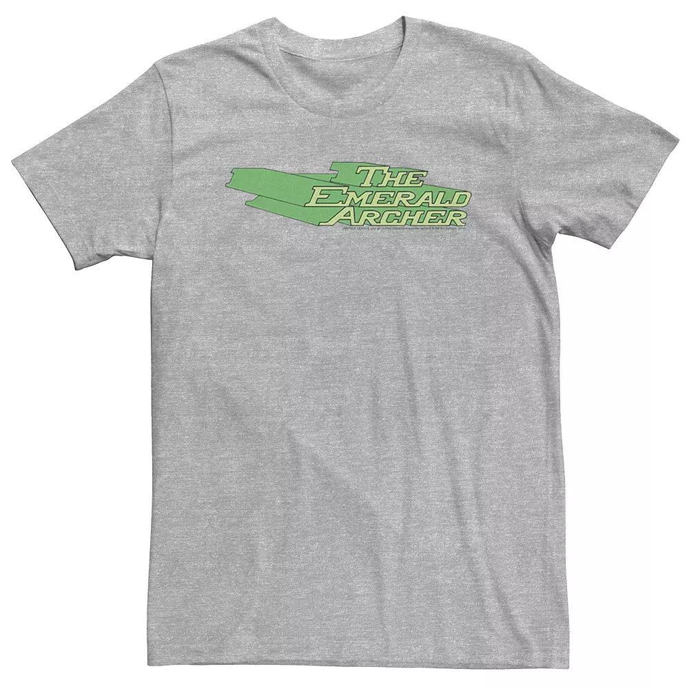 Big & Tall DC Comics The Emerald Archer Text Poster Tee, Men's, Size: 3XL Tall, Athletic Grey Product Image
