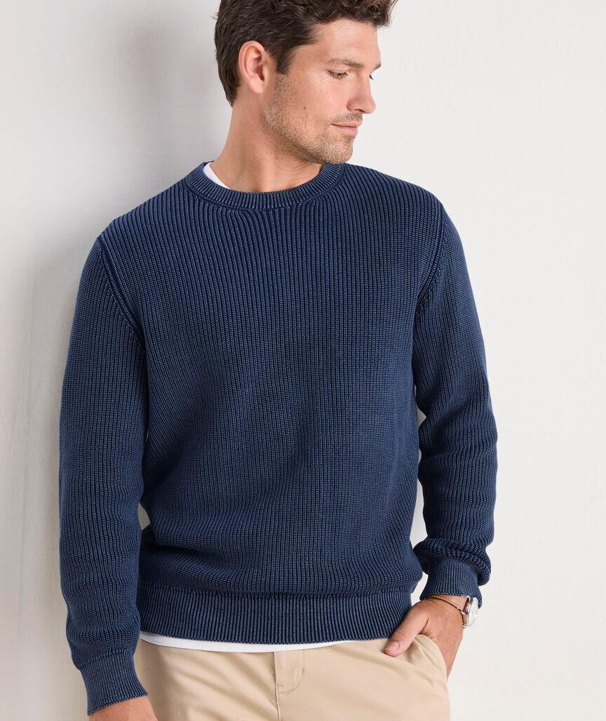 Garment-Dye Rib Crewneck Sweater Product Image