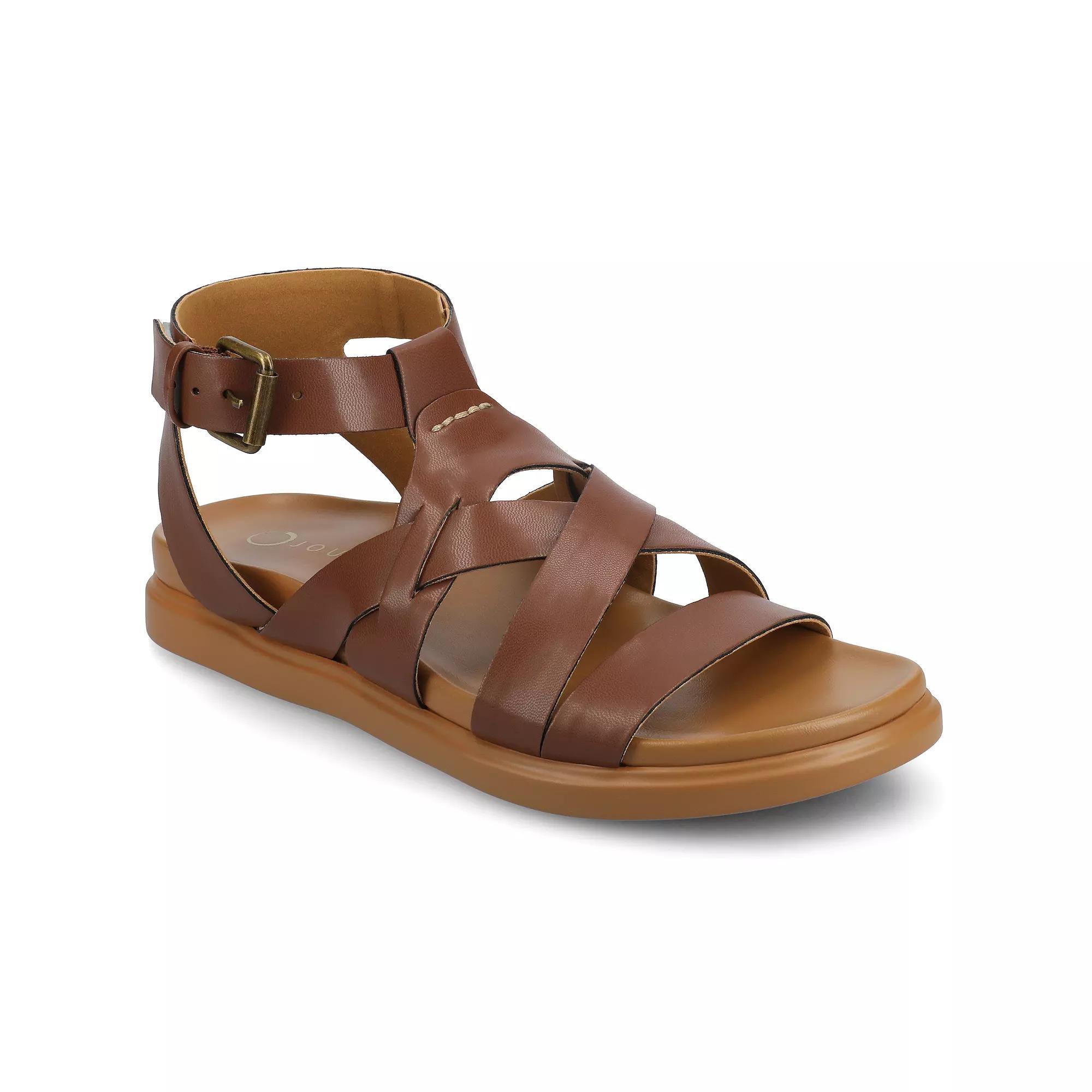 Journee Mistee Womens Strappy Sandals Red Product Image