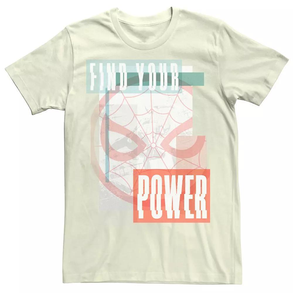 Men's Marvel Spider-Man Find Your Power Pastel Portrait Tee, Size: Medium, Natural Product Image