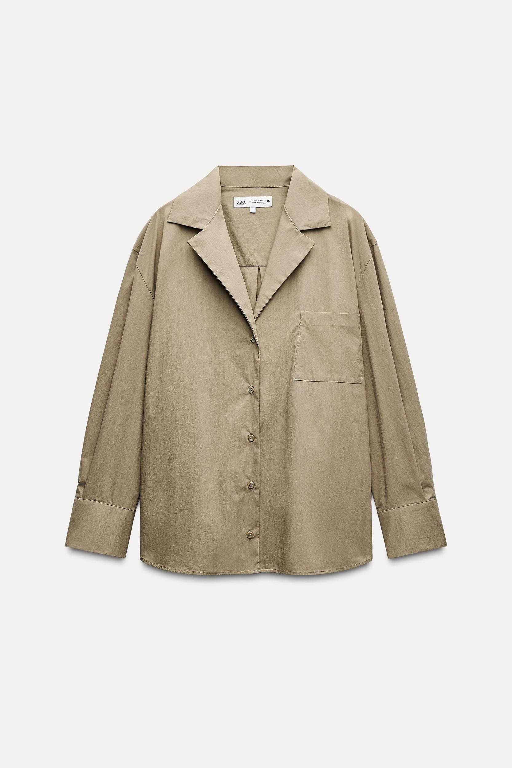 POPLIN POCKET SHIRT ZW COLLECTION Product Image