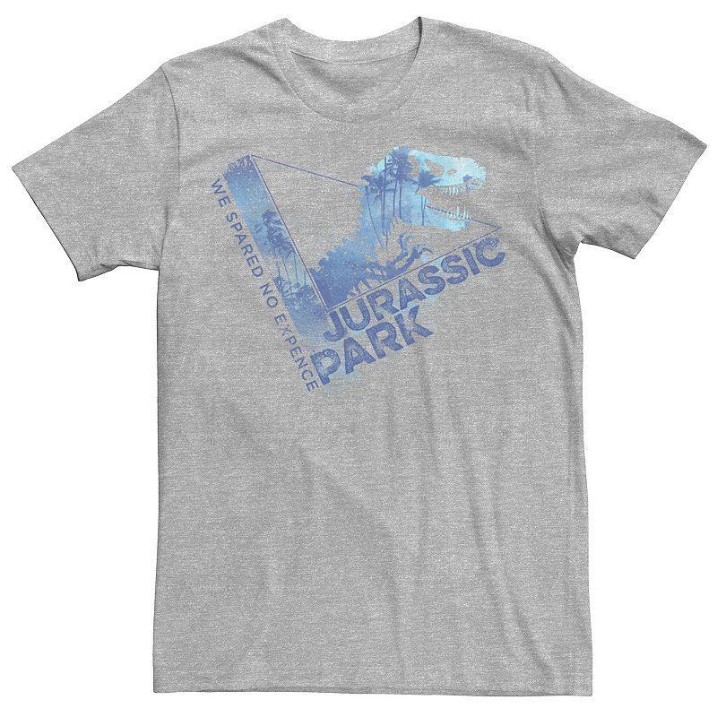 Mens Jurassic Park We Spared No Expense Blue Mist Tee Athletic Grey Product Image