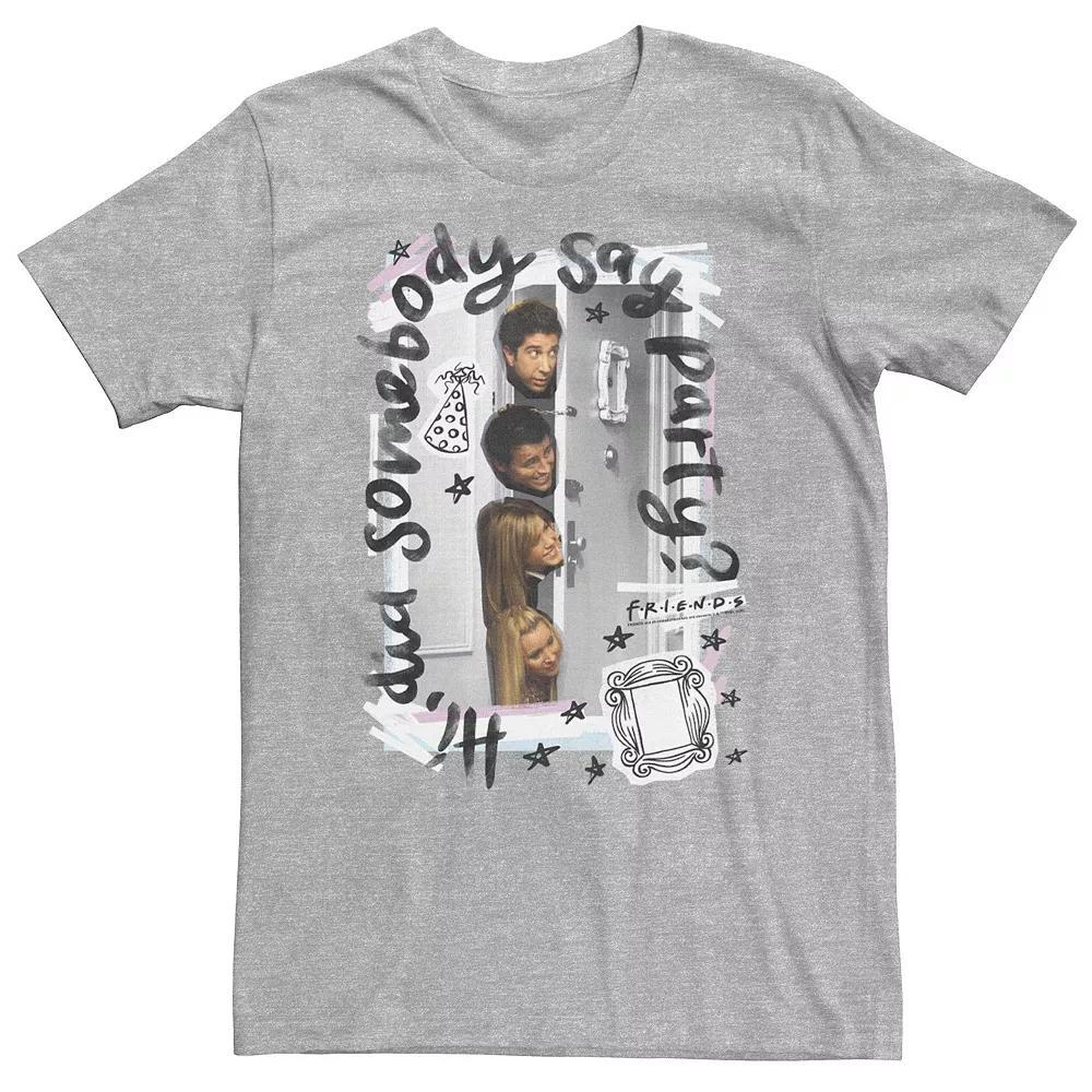 Big & Tall Friends Group Shot Did Somebody Say Party Tee, Men's, Size: 3XL Tall, Athletic Grey Product Image