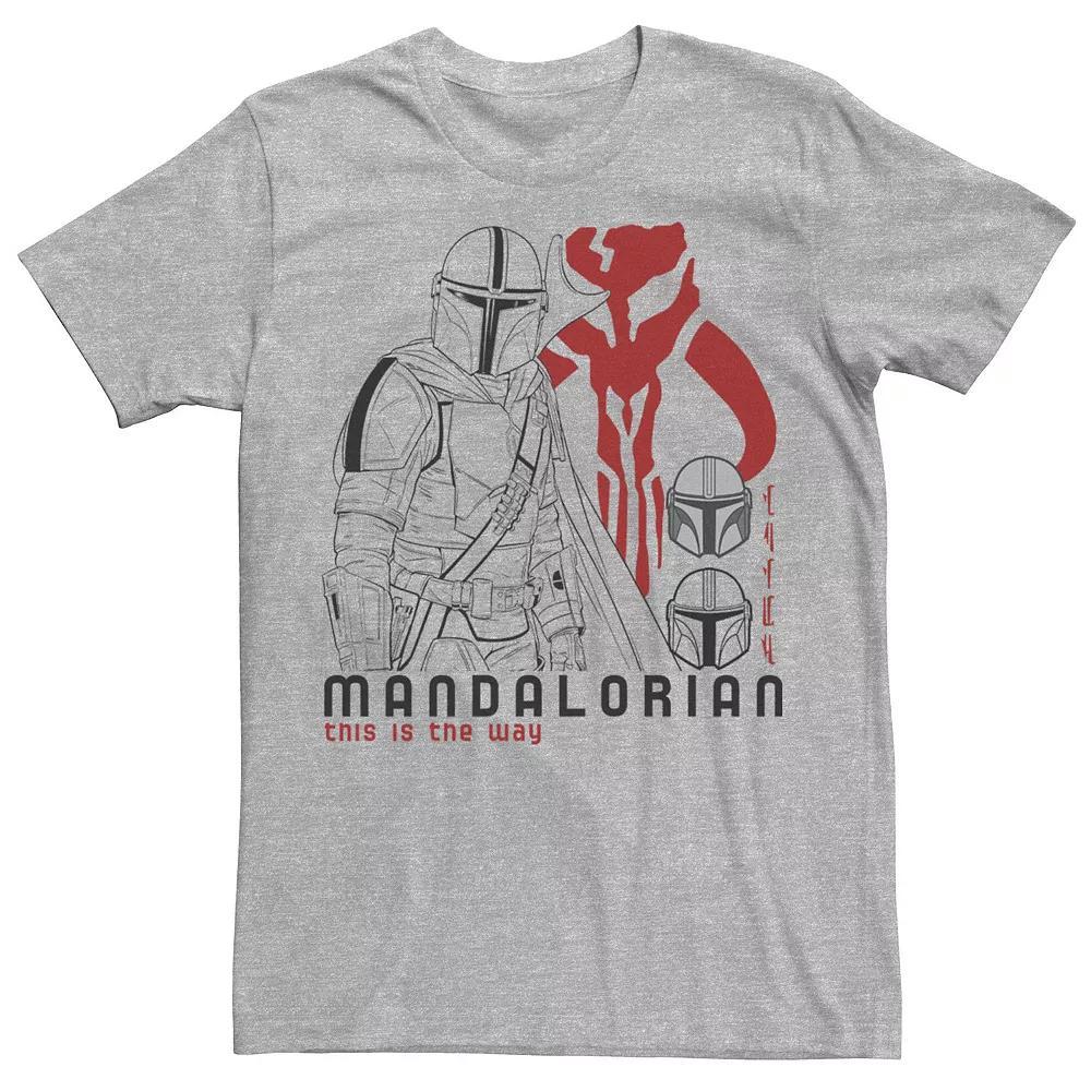Men's Star Wars The Mandalorian Mudhorn Signet Left Chest Tee, Size: XL, Athletic Grey Product Image