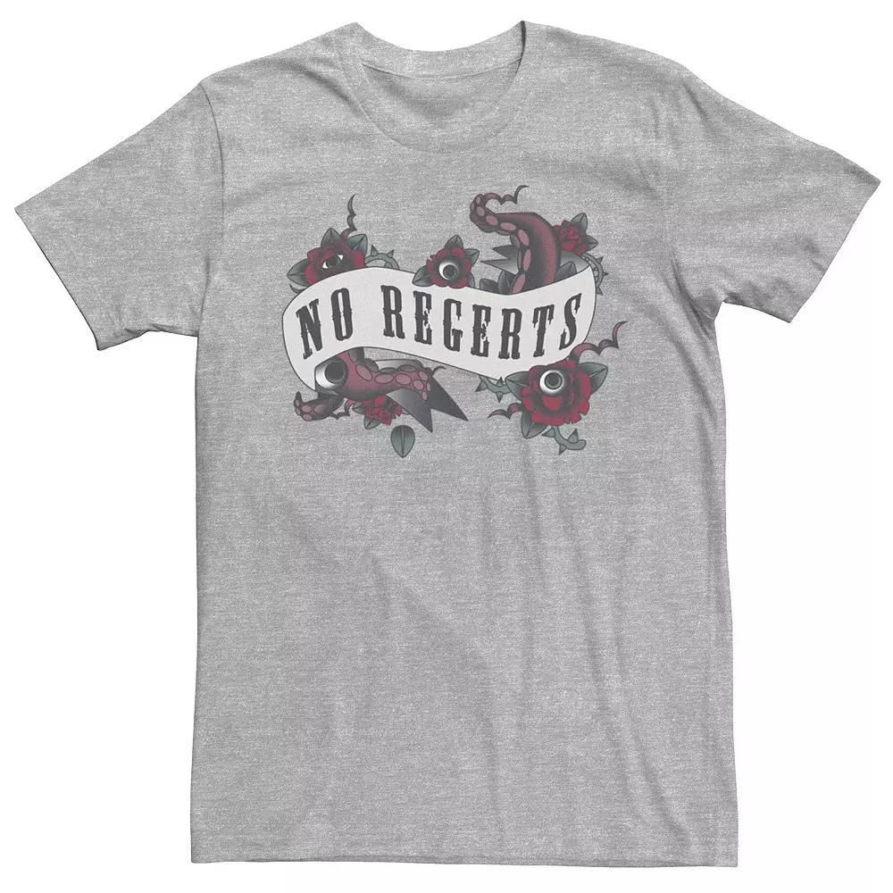 Men's The Addams Family No Regrets Tattoo Style Banner Tee, Size: XL, Athletic Grey Product Image