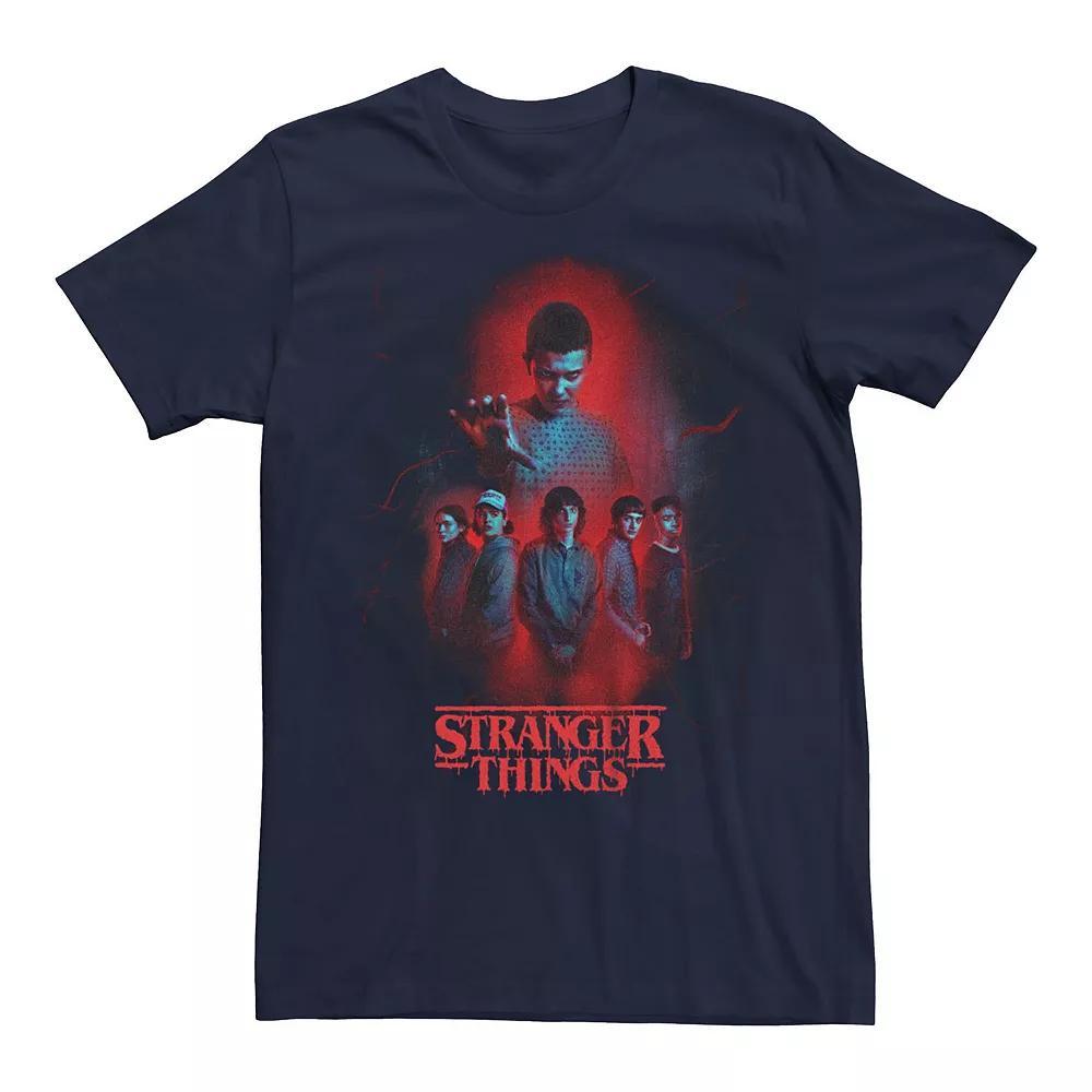 Men's Stranger Things Red Lights Poster Graphic Tee, Size: XS, Blue Product Image
