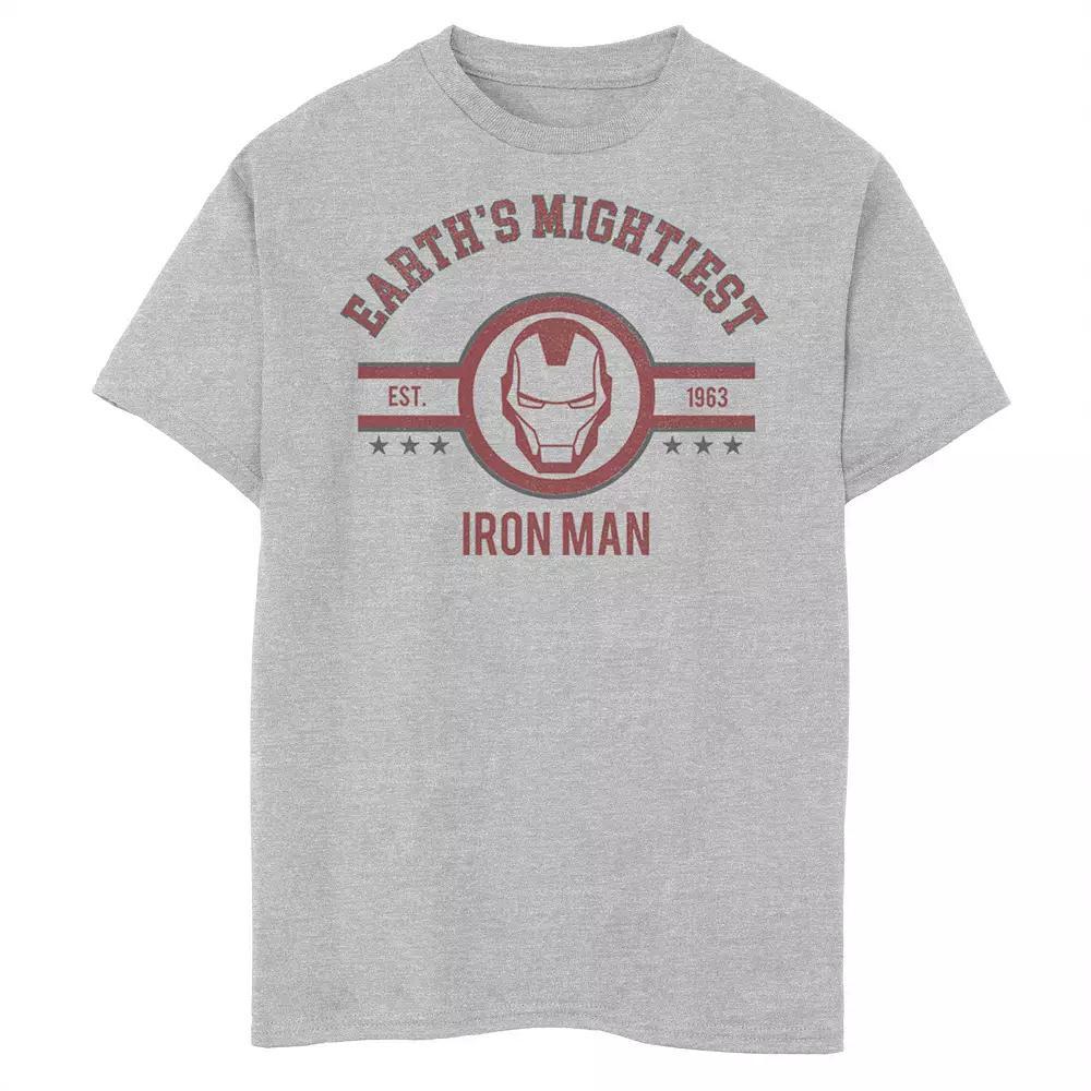 Boys 8-20 Marvel Avengers Earth's Mightiest Iron Man Logo Graphic Tee, Boy's, Size: XL, Athletic Grey Product Image