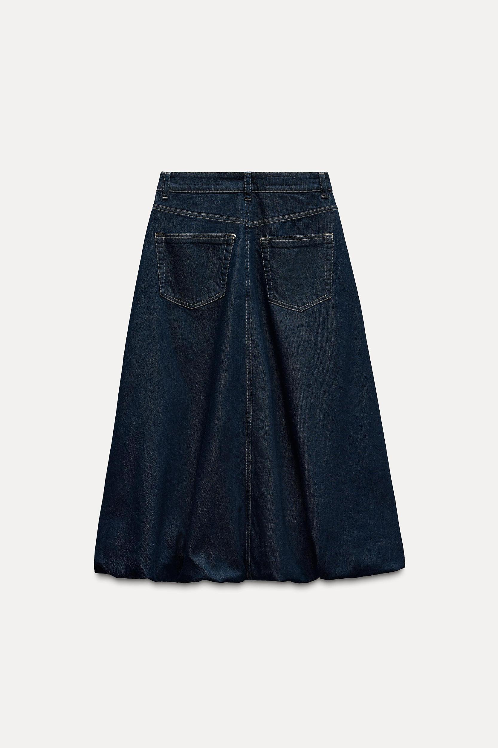 TRF DENIM BALLOON SKIRT Product Image
