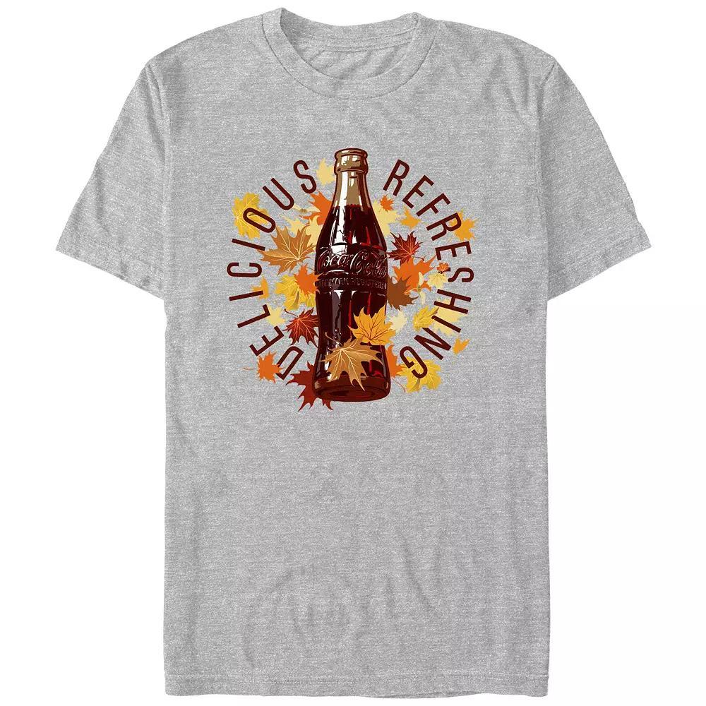Men's Coca-Cola Autumn Delicious Refreshing Graphic Tee, Size: Medium, Athletic Grey Product Image