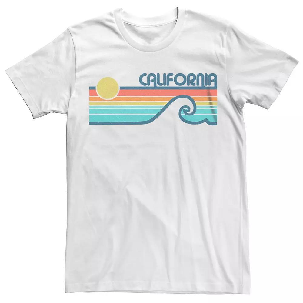 Mens California Retro Sunset Wave Graphic Tee Product Image