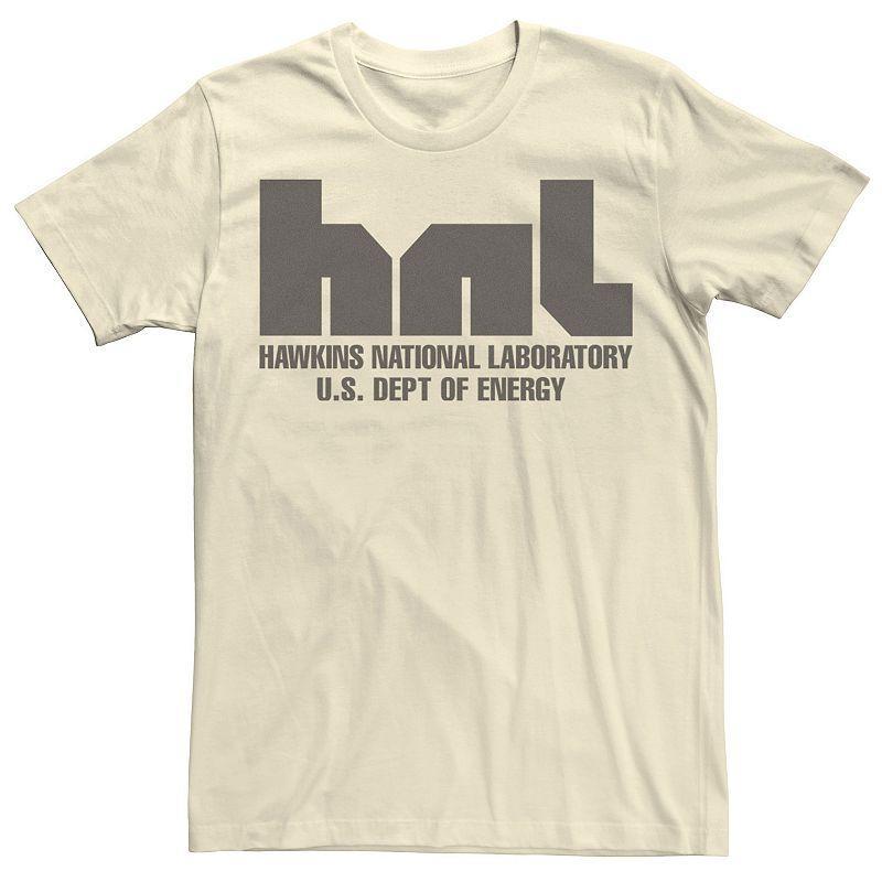 Men's Stranger Things HNL Hawkins National Laboratory Logo Tee, Size: Medium, Athletic Grey Product Image
