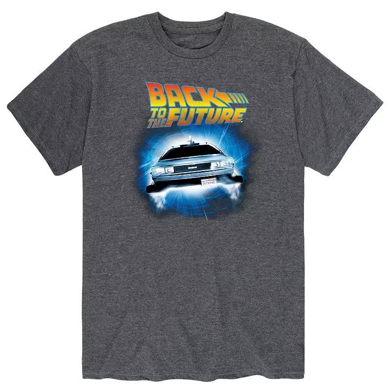 Big & Tall Back To The Future Logo And Delorean Graphic Tee, Mens Blue Product Image