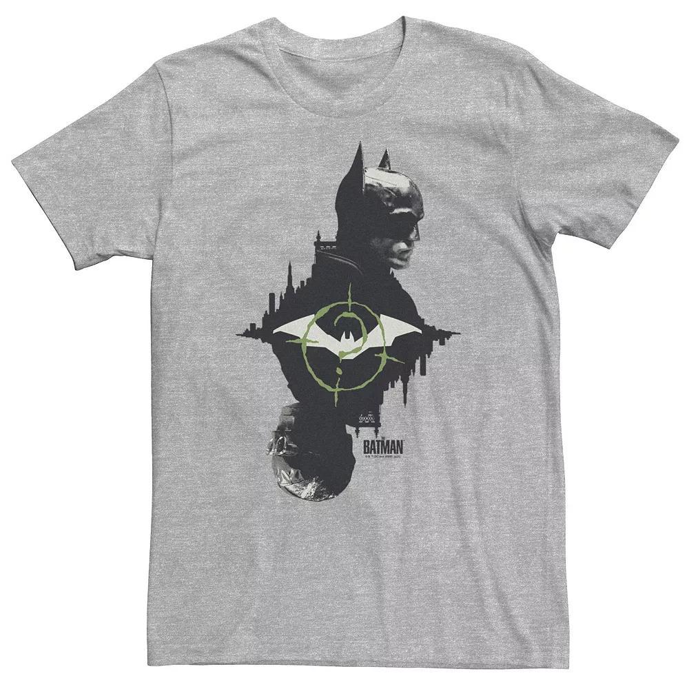 Big & Tall DC Comic Batman Split Batman And Riddle Portrait Tee, Men's, Size: 4XL Tall, Athletic Grey Product Image