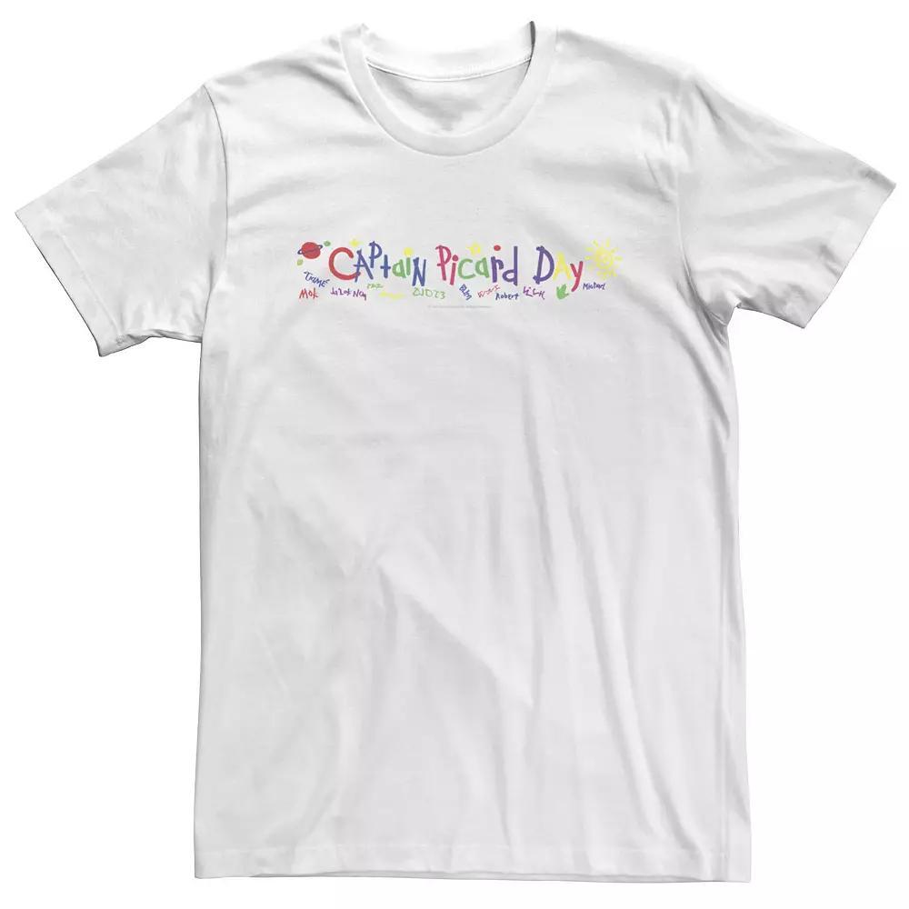 Big & Tall Star Trek: Picard Captain Picard Day Tee, Men's, Size: XXL Tall, White Product Image