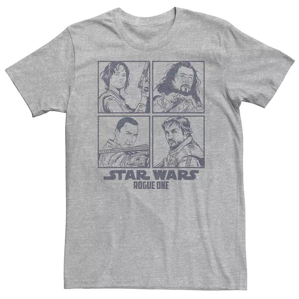 Big & Tall Star Wars Rogue One Rebel 4-Square Tee, Men's, Size: 3XLT, Athletic Grey Product Image