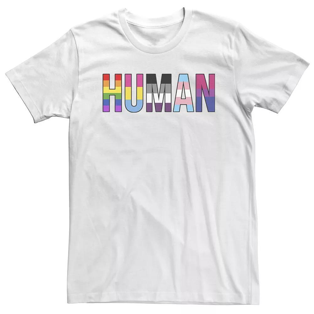 Big & Tall Fifth Sun Human Colorful Text Tee, Men's, Size: 4XL, White Product Image