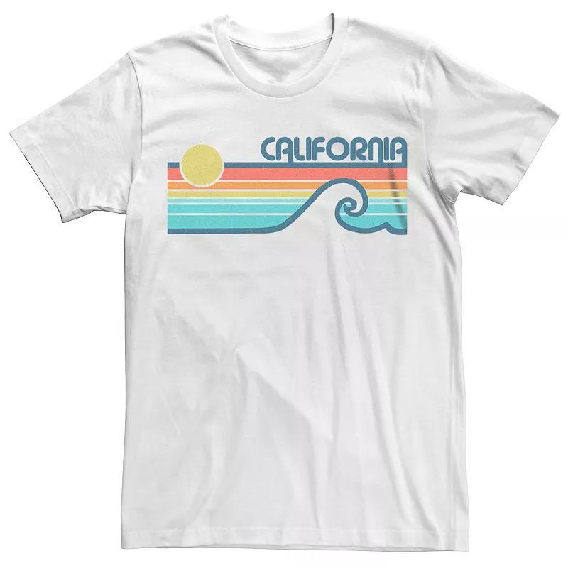 Mens California Retro Sunset Wave Graphic Tee Product Image