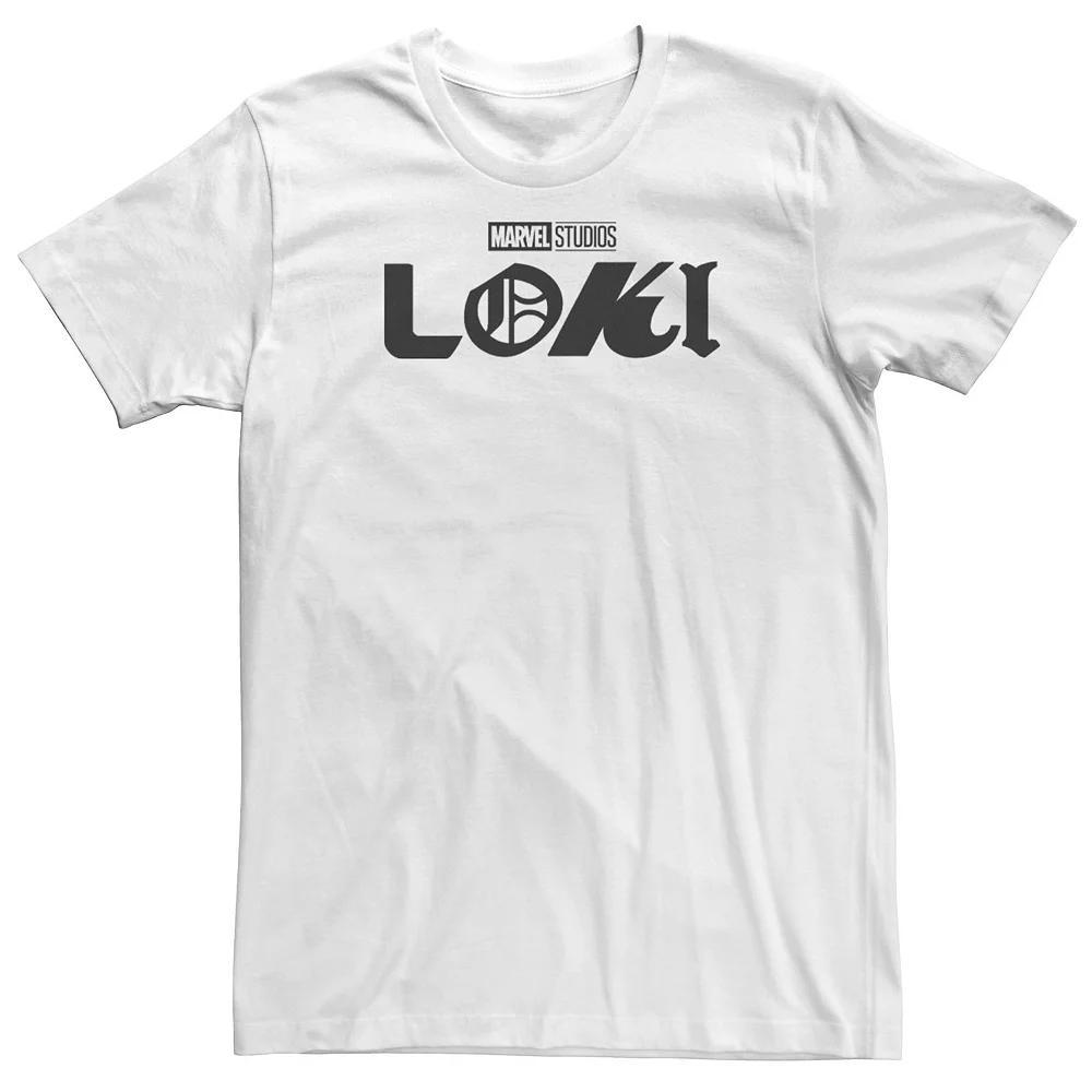 Big & Tall Marvel Loki Logo Tee, Men's, Size: 5XL, White Product Image