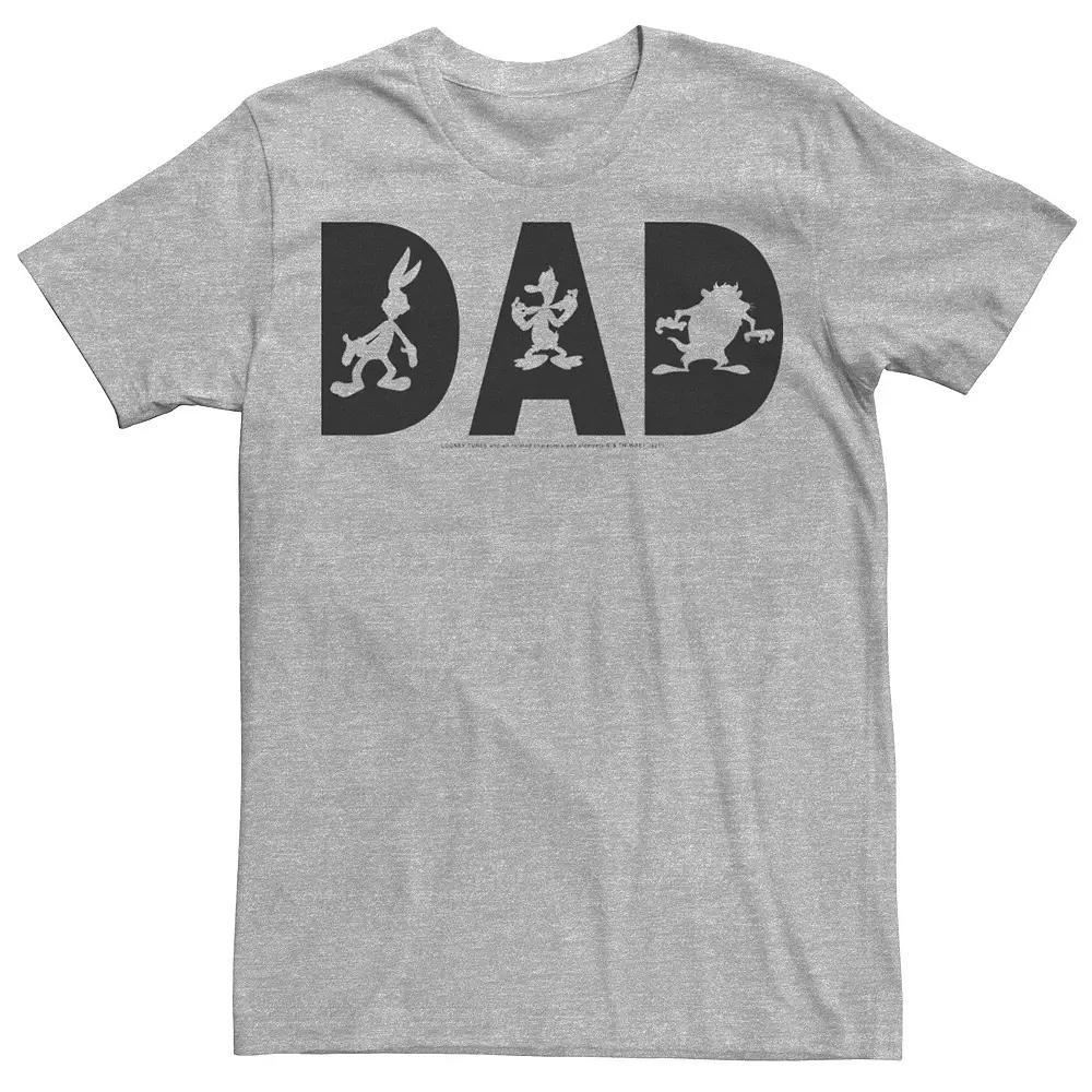 Men's Looney Tunes Dad Toons Tee, Size: Small, Athletic Grey Product Image