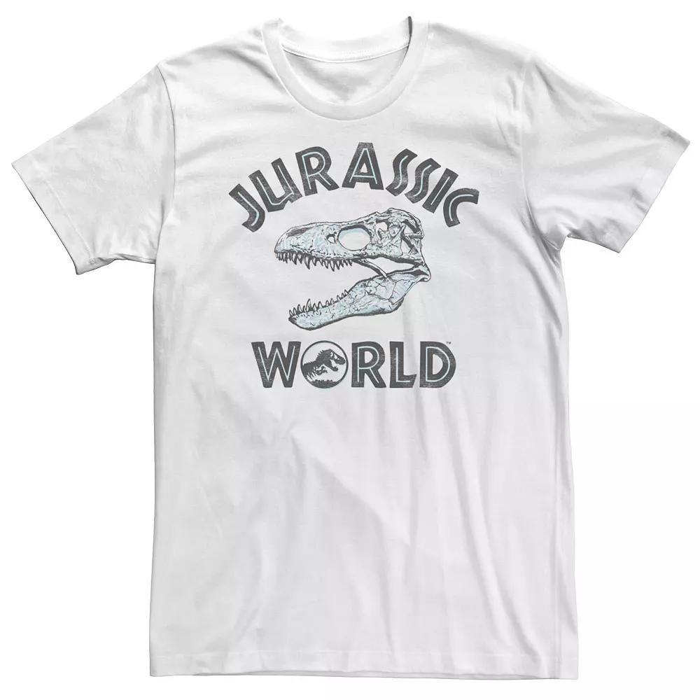 Big & Tall Jurassic World Two T-Rex Pattern Skull Tee, Men's, Size: 4XL Tall, White Product Image