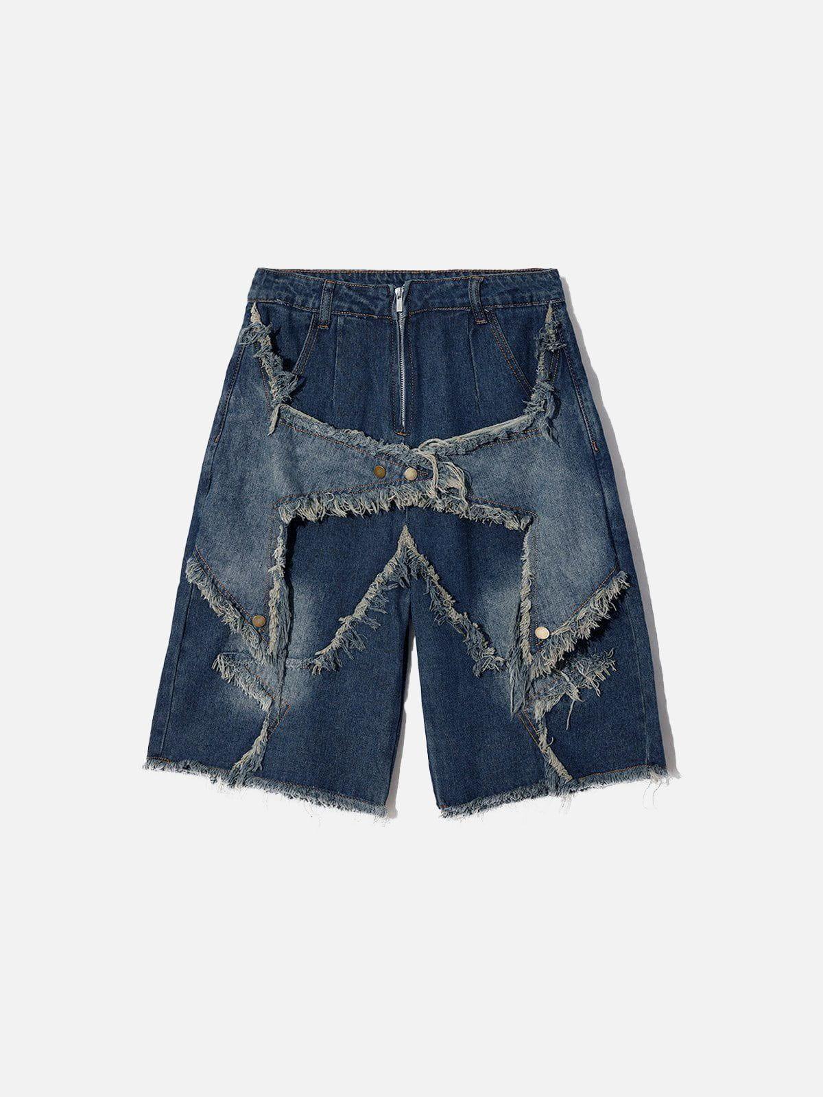 Aelfric Eden Vintage Starry Fringe Hem Jorts Product Image