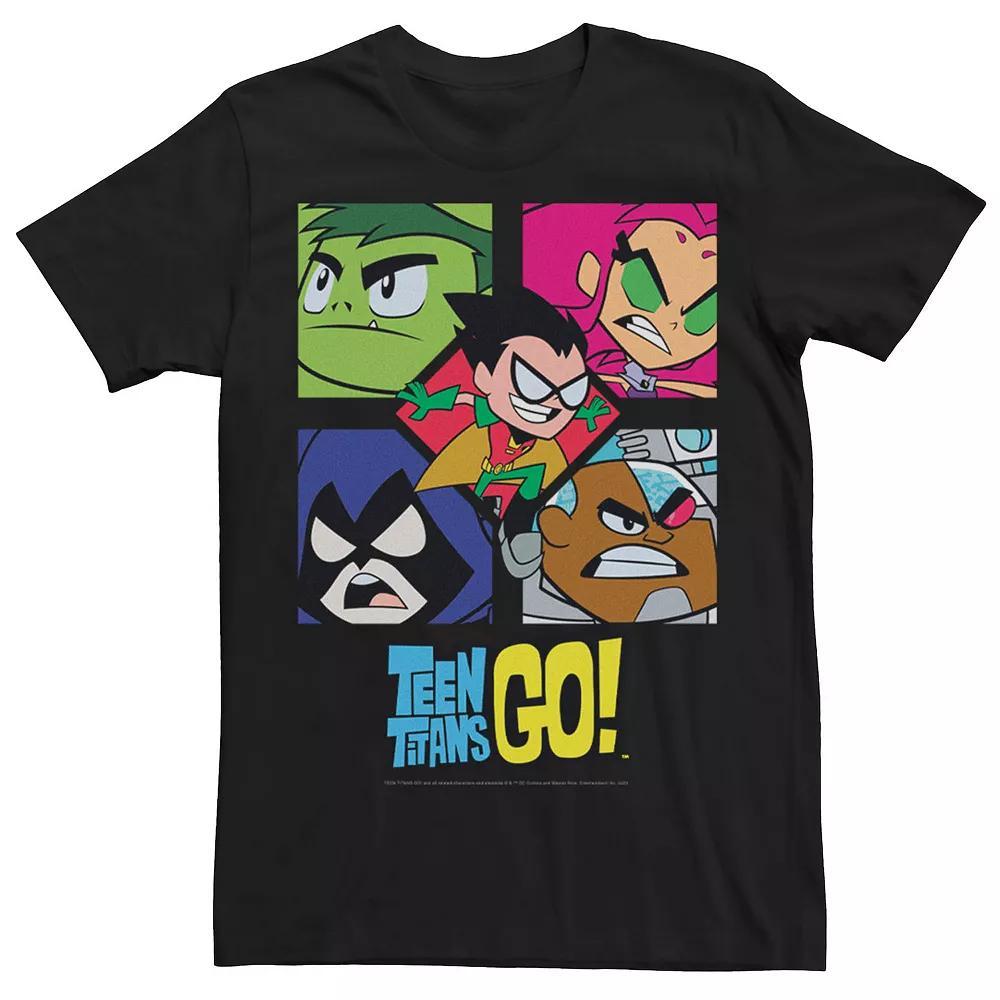 Men's DC Comics Teen Titans Go! Group Shot Box Up Tee, Size: Large, Black Product Image