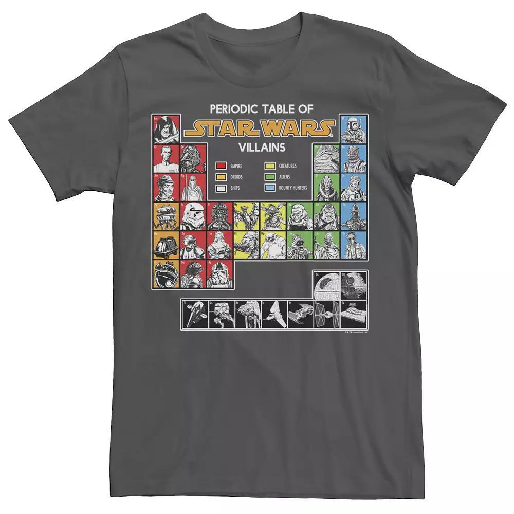 Men's Star Wars Periodic Table of Villains Graphic Tee, Size: Small, Grey Product Image