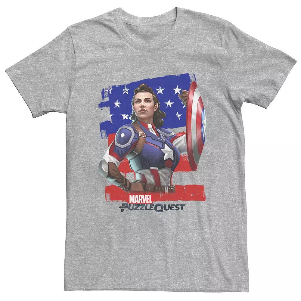 Big & Tall Marvel Puzzle Quest Spider-Man Miles Morales Tee, Men's, Size: XXL Tall, Athletic Grey Product Image