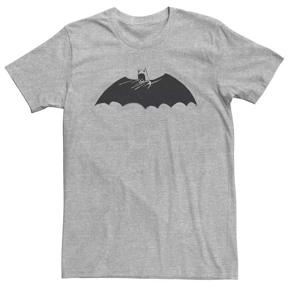 Big & Tall DC Comics Batman Side Portrait Logo Tee, Men's, Size: 4XL, Athletic Grey Product Image
