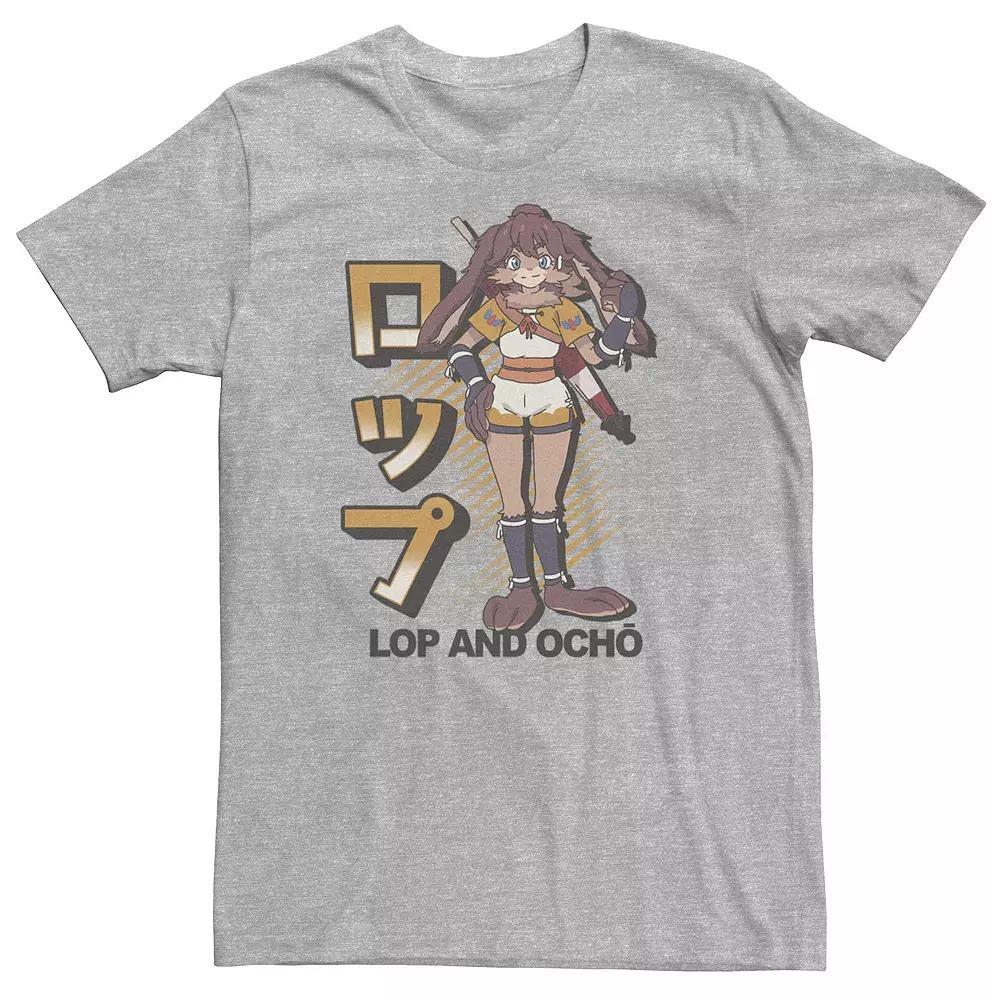 Big & Tall Star Wars: Visions Lop And Ocho Kanji Poster Tee, Men's, Size: 4XL, Athletic Grey Product Image