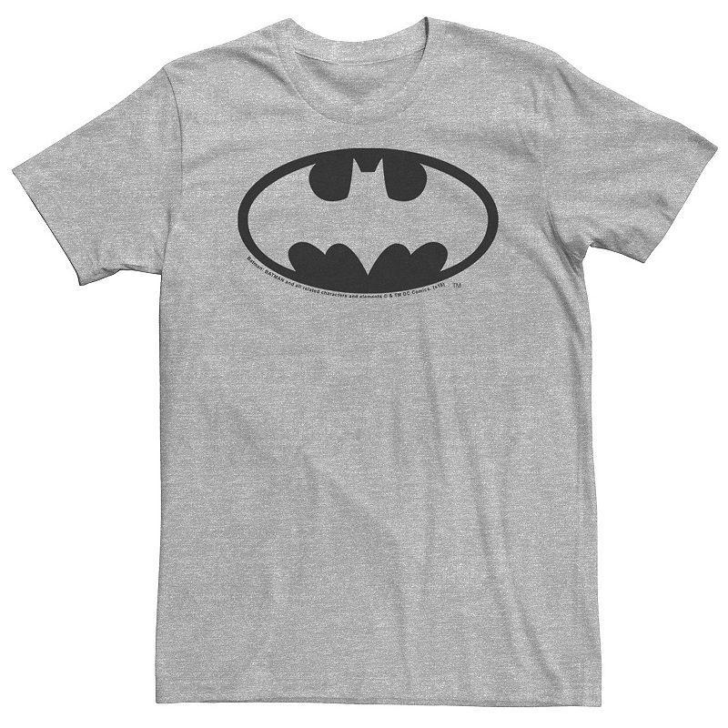 Big & Tall DC Comics Batman Basic Chest Logo Tee, Men's, Size: LT, Athletic Grey Product Image