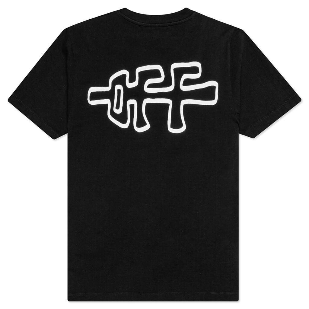 Off-White C/o Virgil Abloh Rocks Type Slim S/S Tee - Black/White Male Product Image