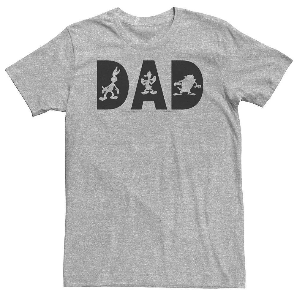 Big & Tall Looney Tunes Dad Toons Tee, Men's, Size: 3XL, Athletic Grey Product Image
