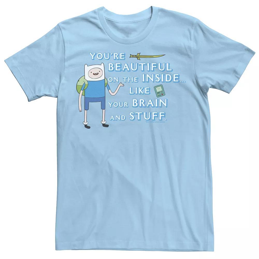 Men's Cartoon Network Adventure Time Finn You're Beautiful Inside Portrait Tee, Size: Large, Light Blue Product Image