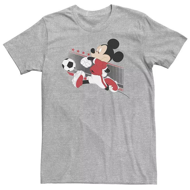 Big & Tall Disney Mickey Mouse Denmark Soccer Uniform Portrait Tee, Men's, Size: Large Tall, Athletic Grey Product Image