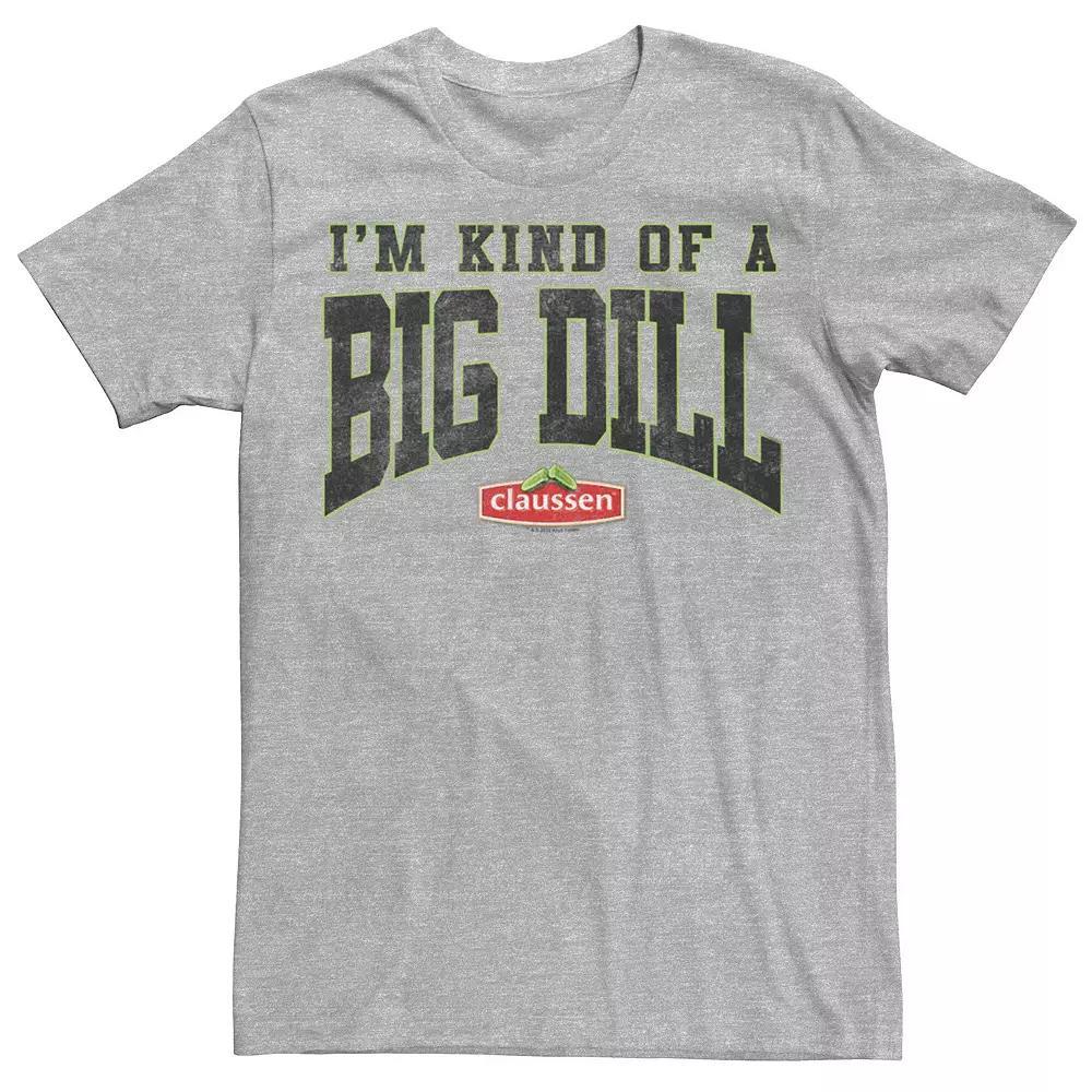 Men's Claussen I'm Kind of a Big Dill Distressed Graphic Tee, Size: Medium, Athletic Grey Product Image