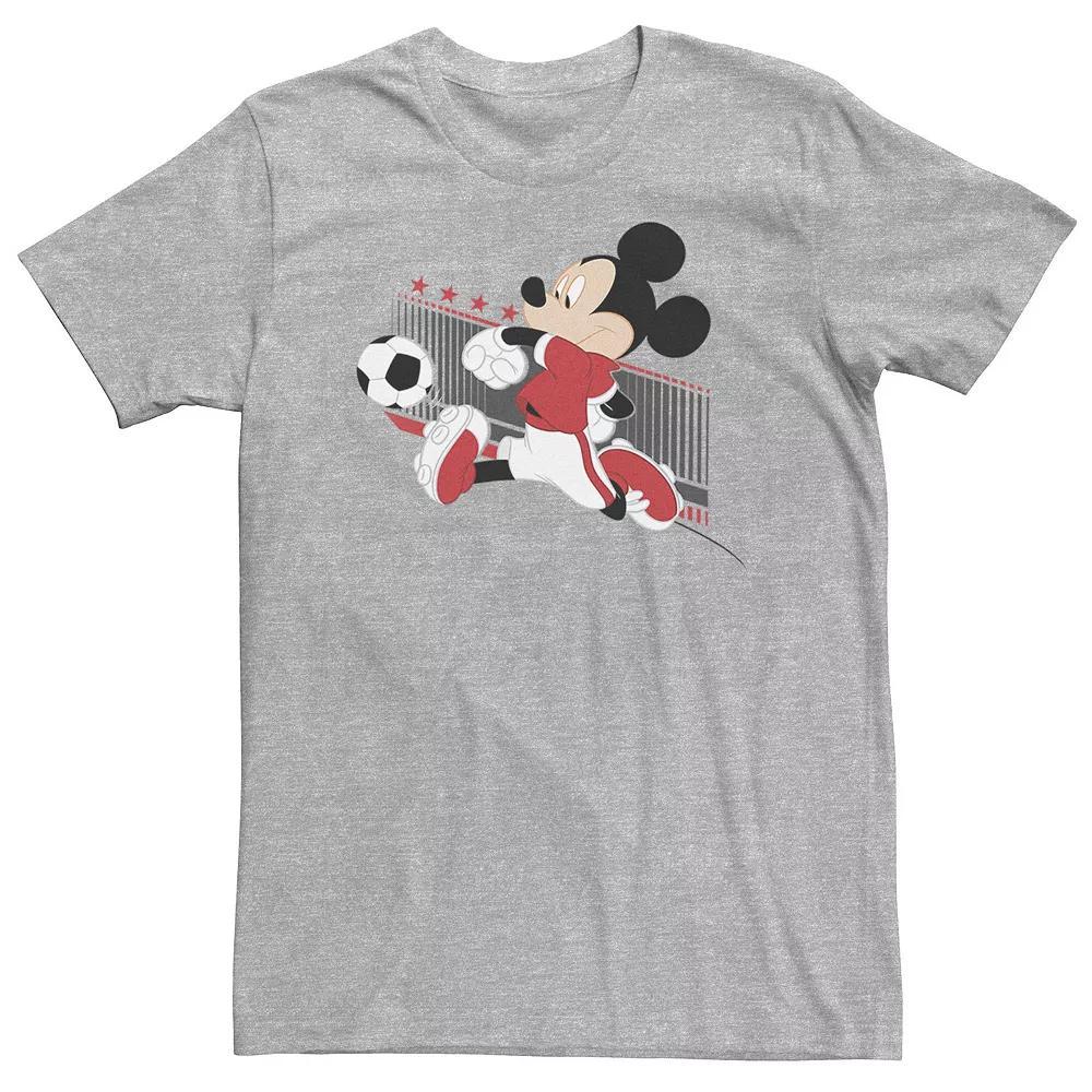 Big & Tall Disney Mickey Mouse Denmark Soccer Uniform Portrait Tee, Men's, Size: Large Tall, Athletic Grey Product Image