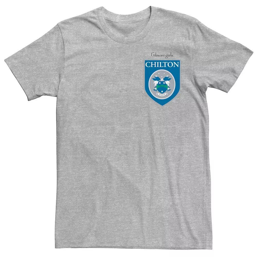 Men's Gilmore Girls Chilton Academy Left Chest Badge Tee, Size: 3XL, Athletic Grey Product Image