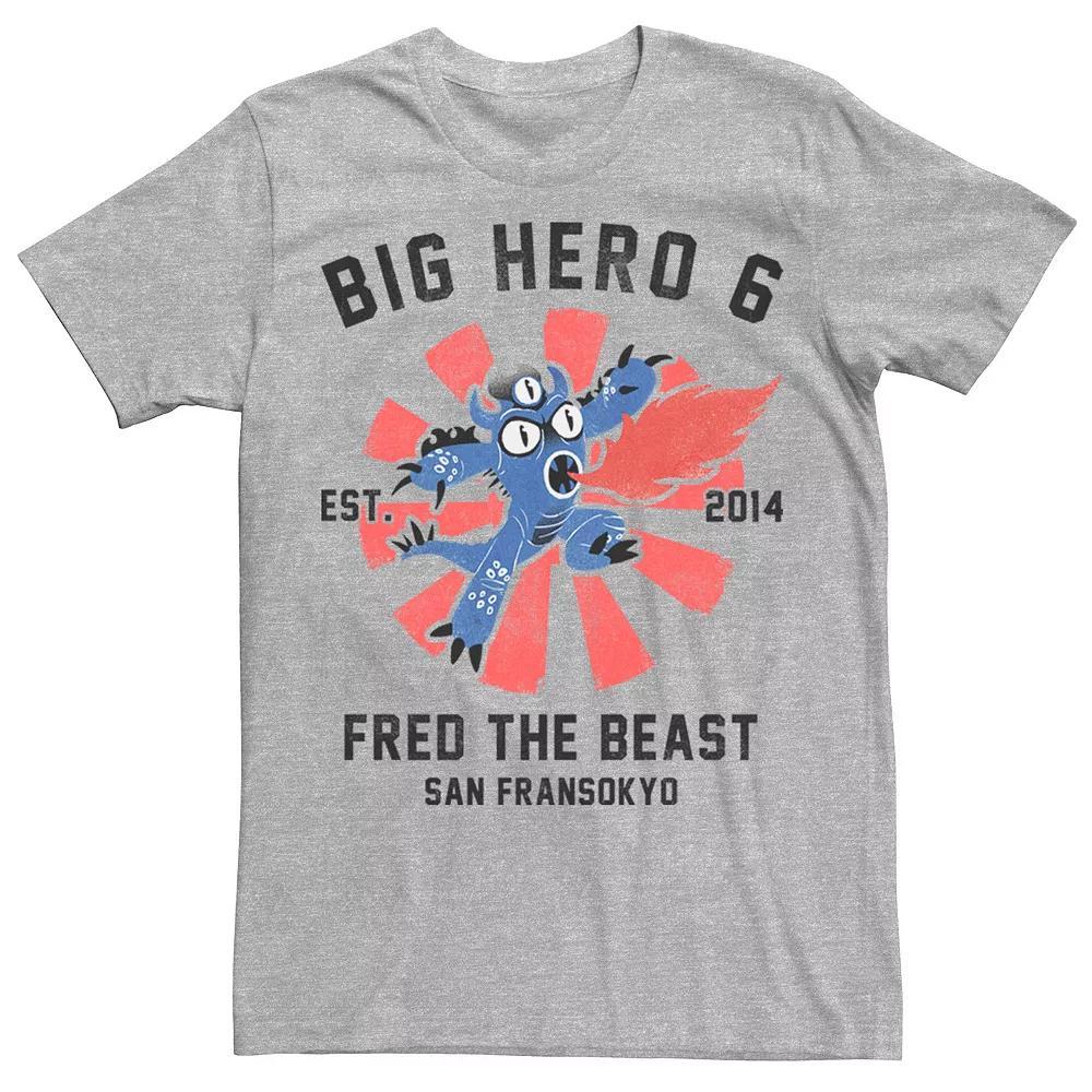 Disney's Big Hero 6 Fred The Beast Poster Men's Tee, Size: Small, Athletic Grey Product Image
