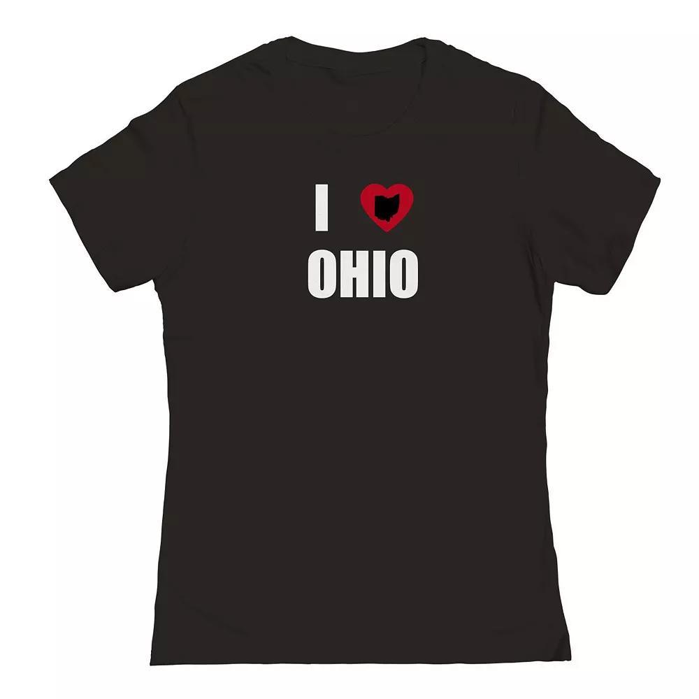 Junior's I Heart Ohio Graphic Tee, Women's, Size: Large, White Product Image