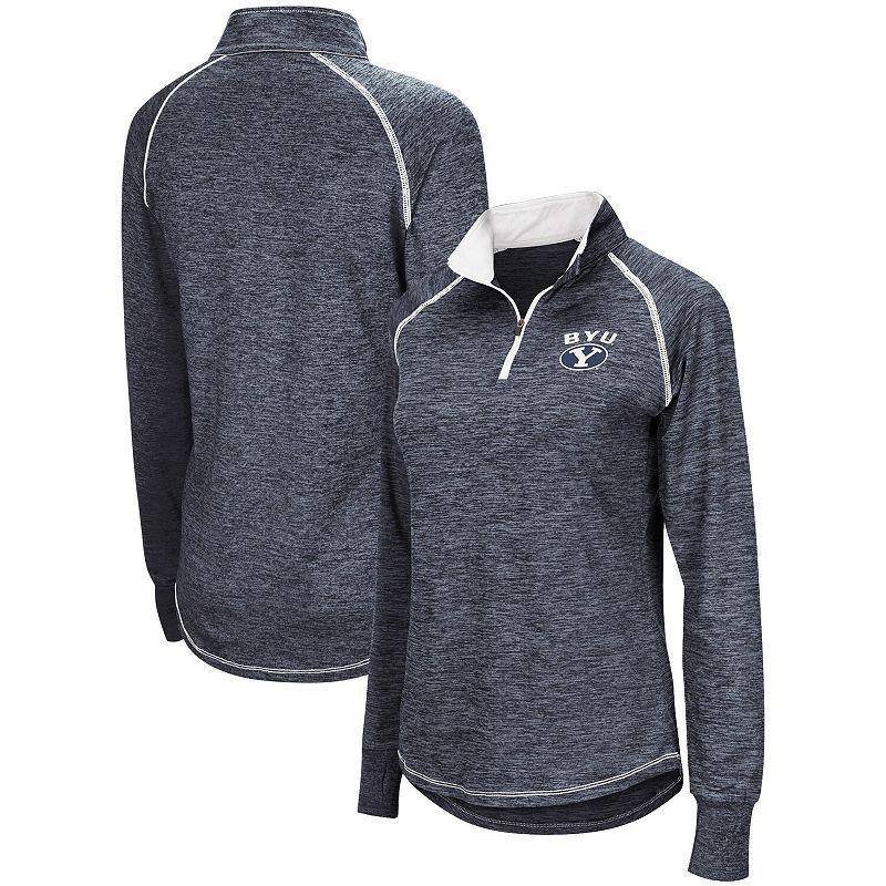 Womens Colosseum Navy Byu Cougars Bikram Quarter-Zip Pullover Jacket Product Image
