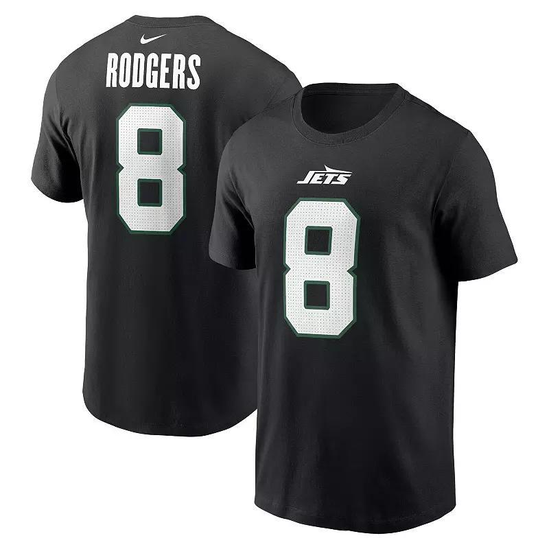 Men's Nike Garrett Wilson Green New York Jets Name & Number T-Shirt, Size: Large Product Image